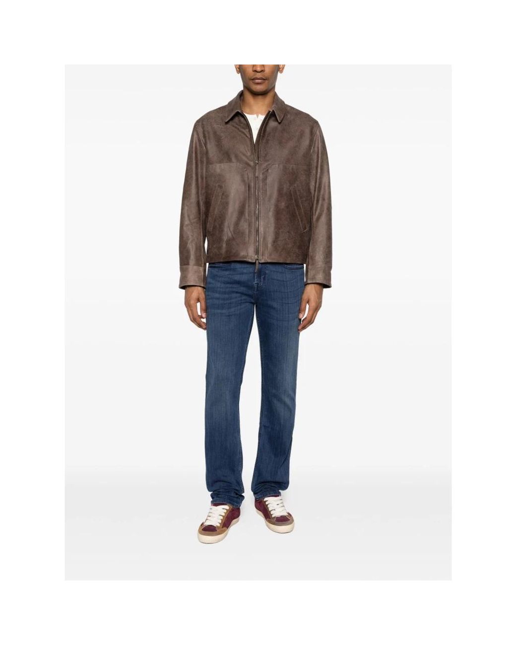 7 For All Mankind Blue Straight Fit Jeans for men