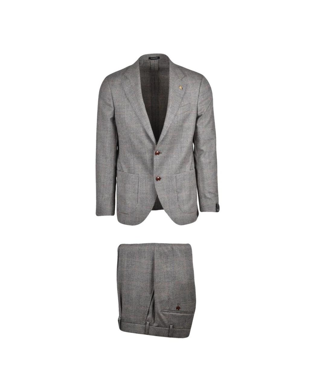 Sartoria Latorre Gray Single Breasted Suits for men