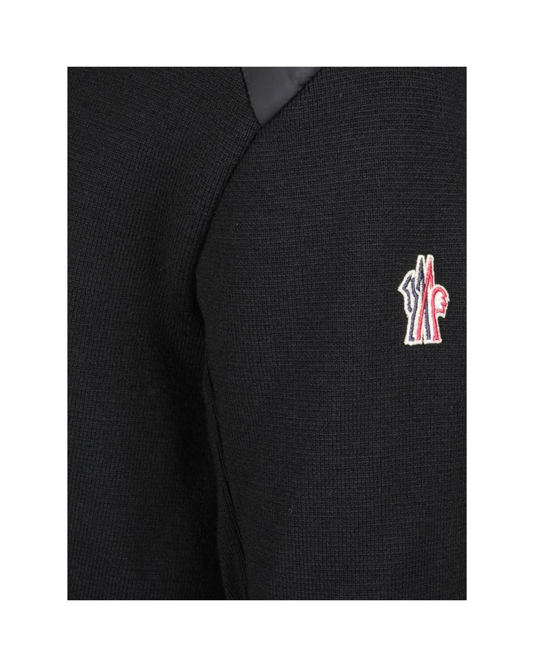 Moncler Black Round-Neck Knitwear for men