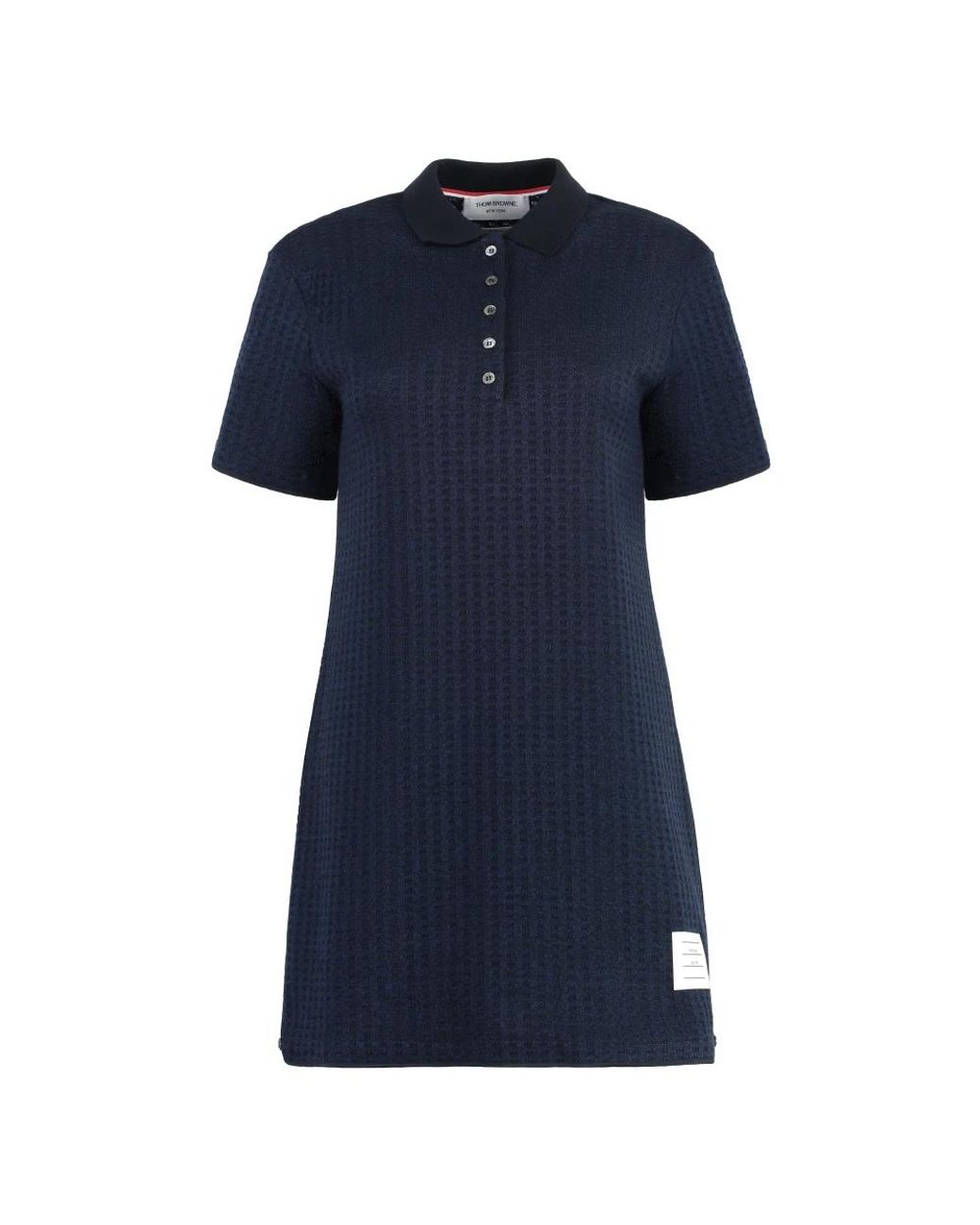 Thom Browne Kleedjes ,Blauw ,Katoen Cotton Mini Jurk in het Blue