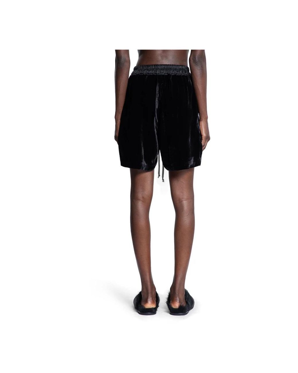 Rick Owens Black Short Shorts