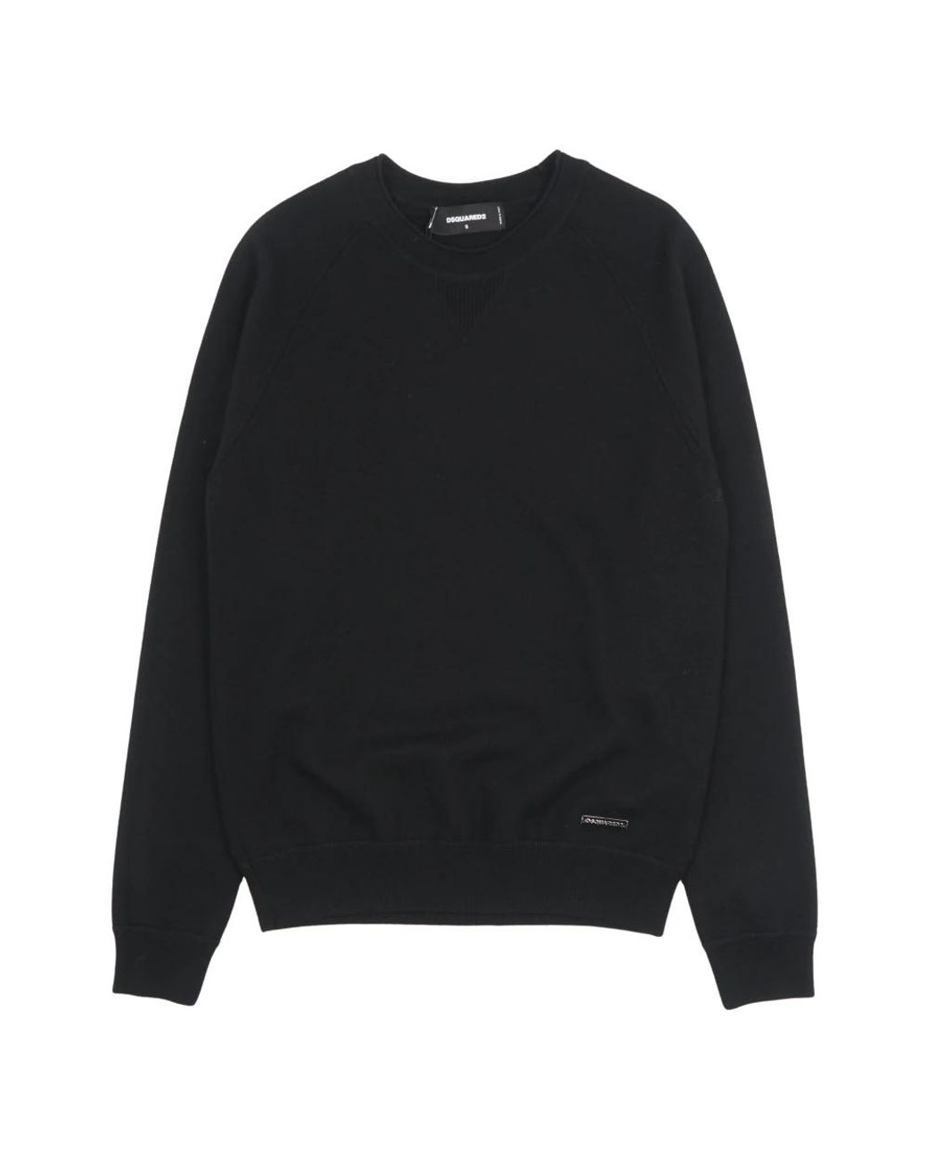 DSquared² Black Round-Neck Knitwear for men