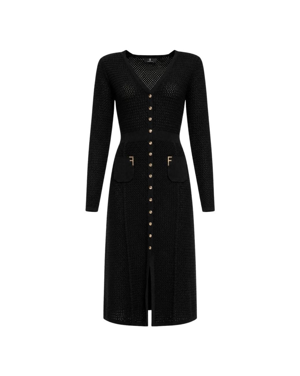 Fracomina Black Knitted Dresses