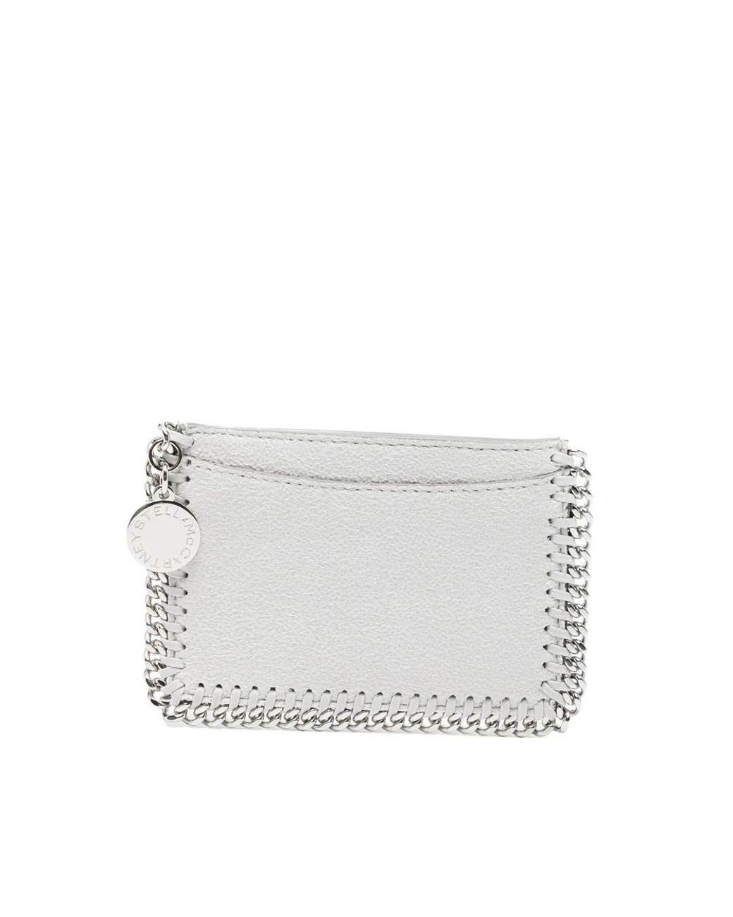 Stella McCartney White Logo-Pendant Cardholder