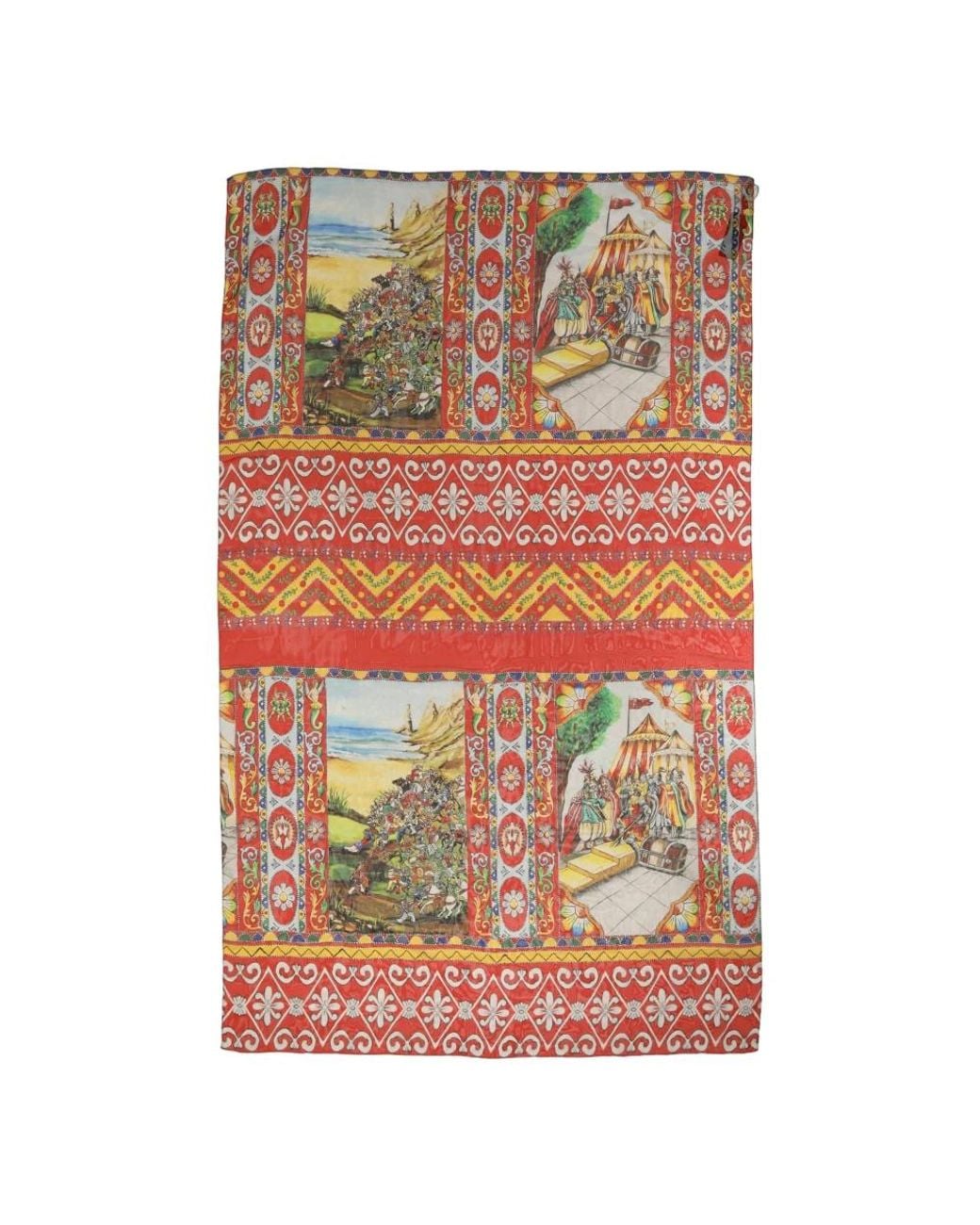 Dolce & Gabbana Red Silk Scarves