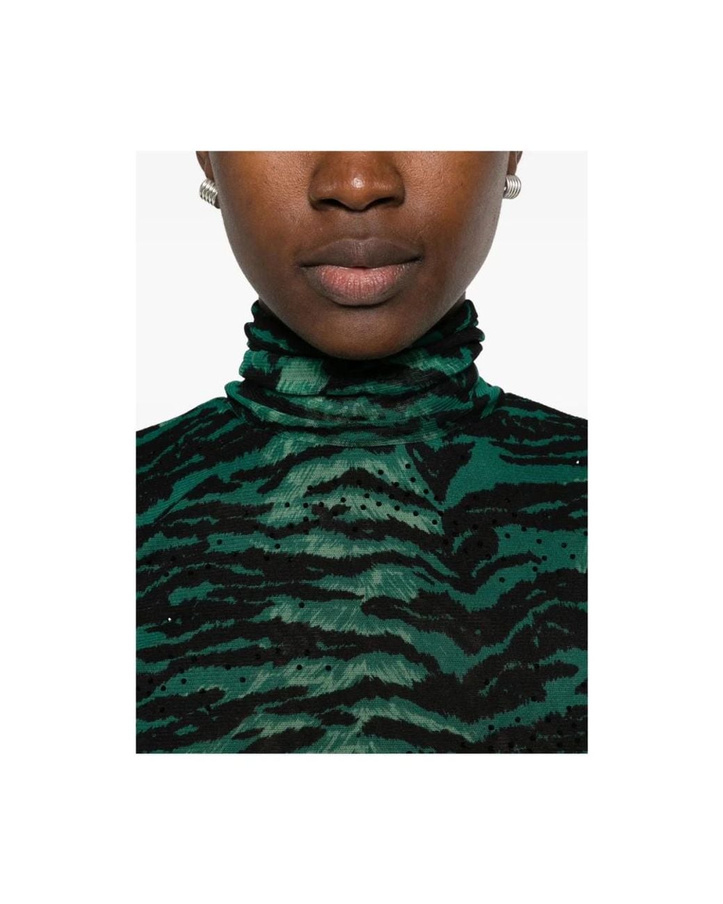 Diane von Furstenberg Green Long Sleeve T-Shirts