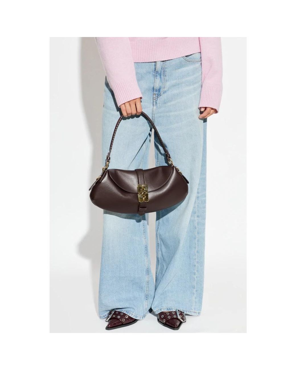 Ganni Brown Shoulder Bags