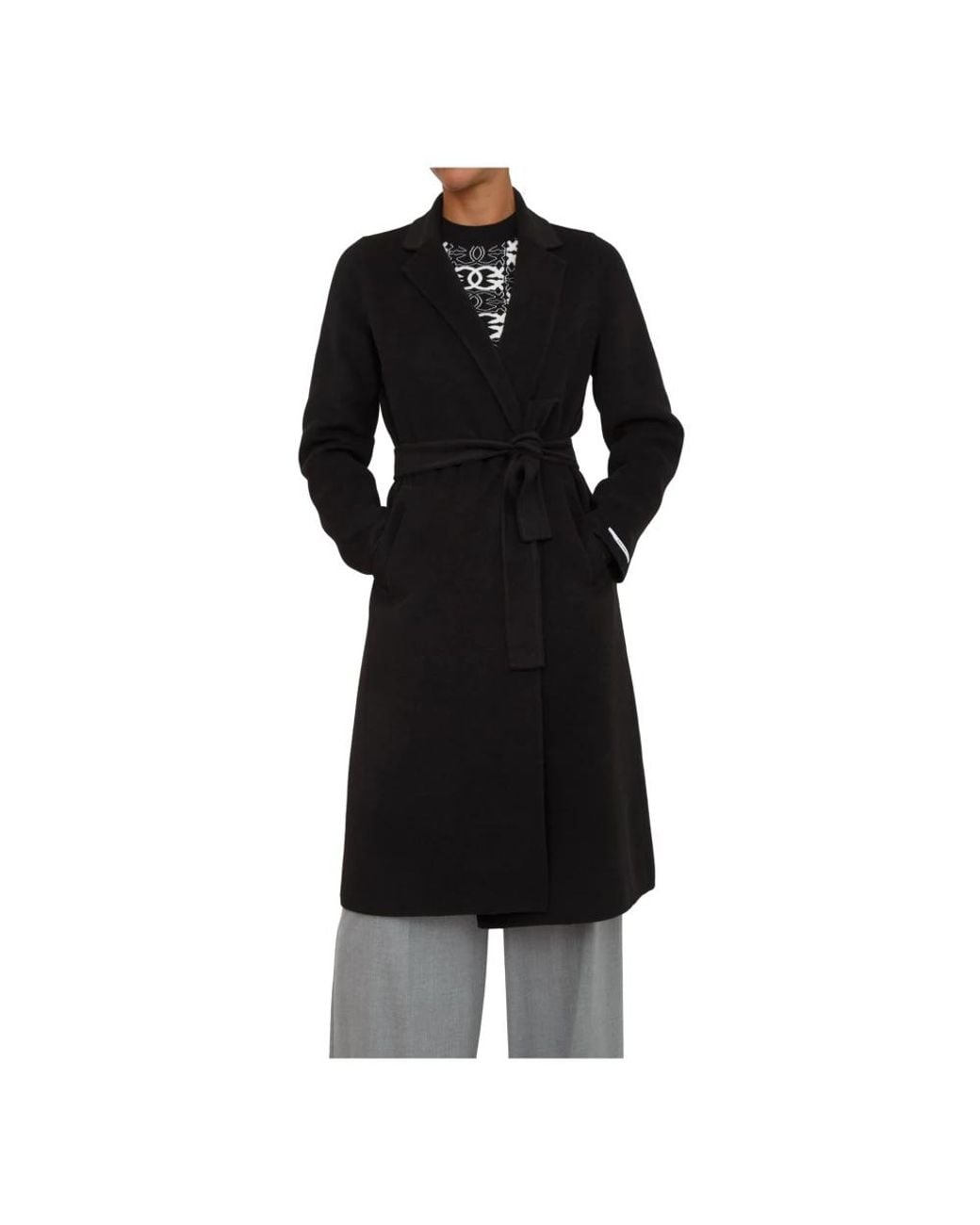 Marella Black Belted Coats