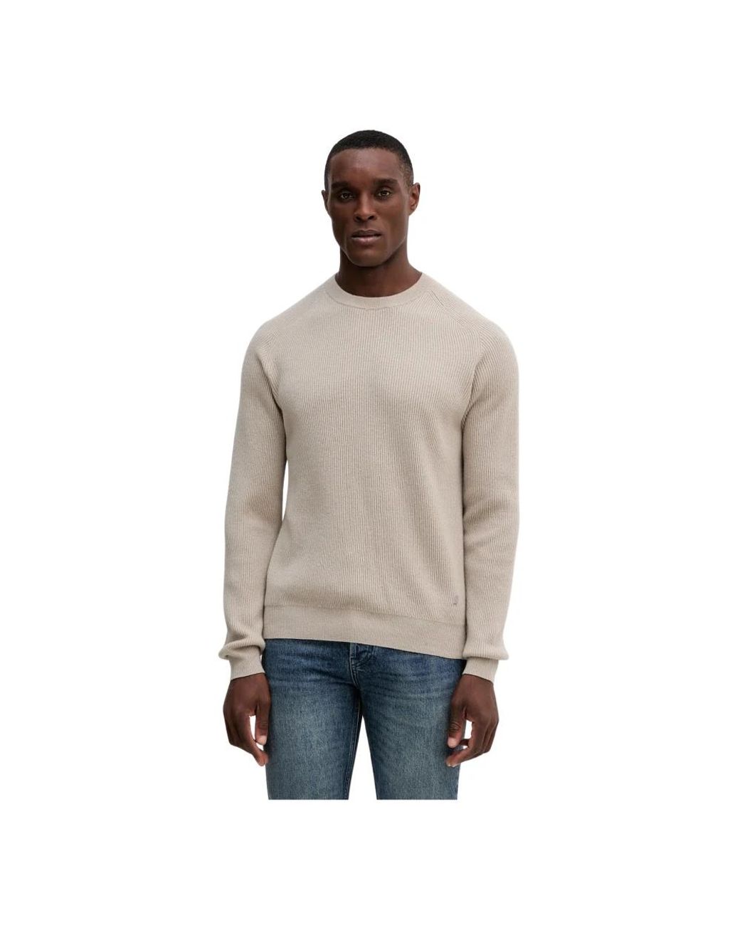 Liu Jo Rippstrick-Pullover in Natural für Herren