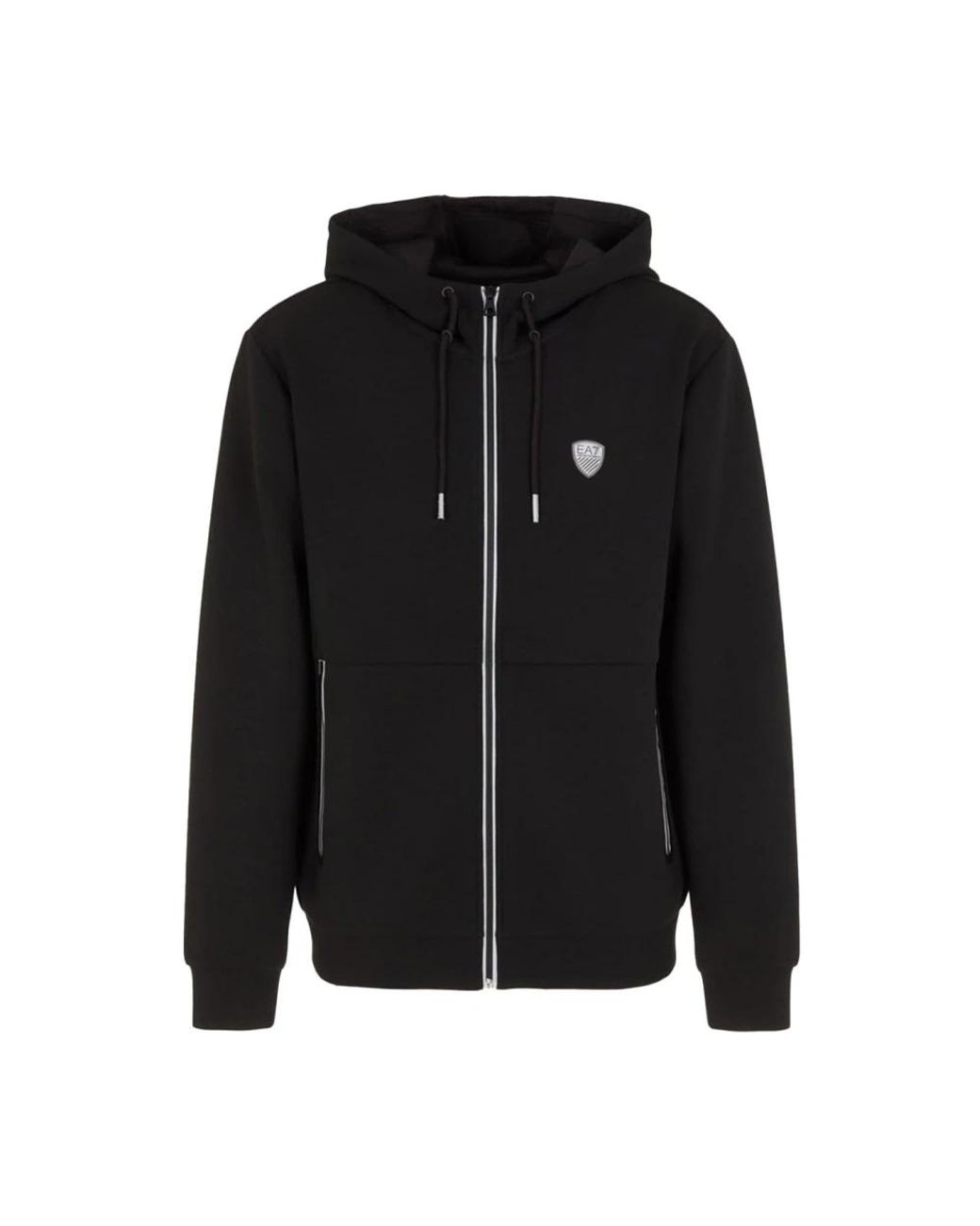 Zip-Throughs di EA7 in Black da Uomo