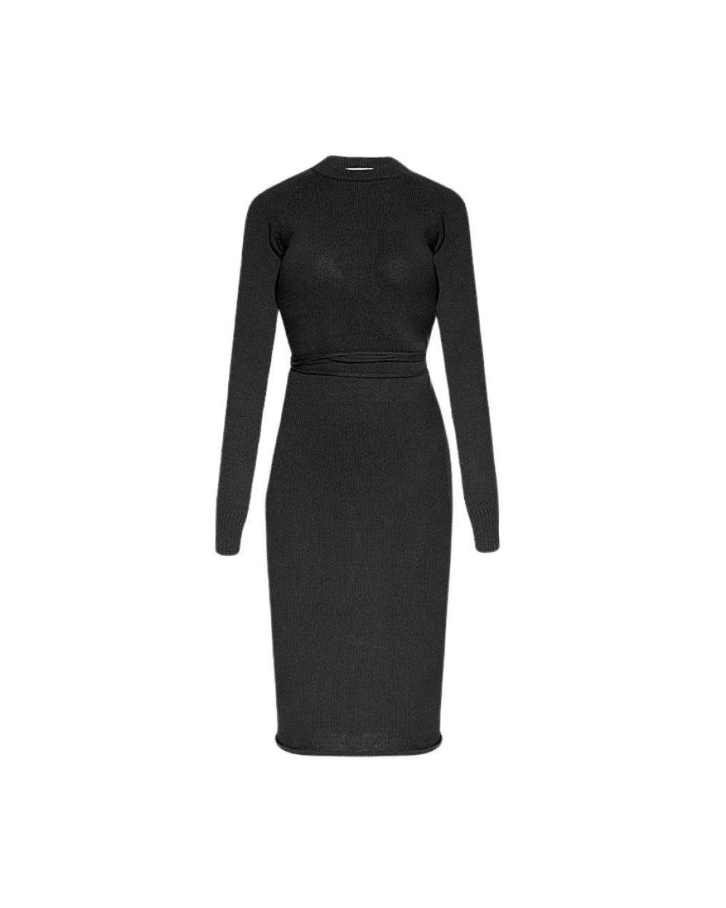 The Attico Black Knitted Dresses