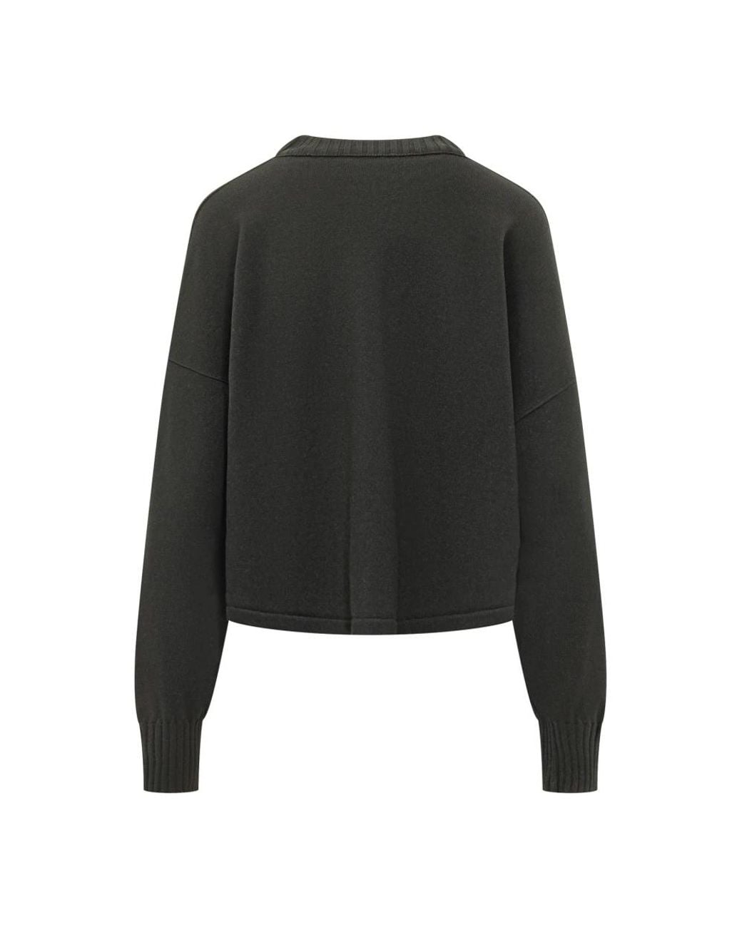 Alberta Ferretti Black Merino Wool Knit Sweater