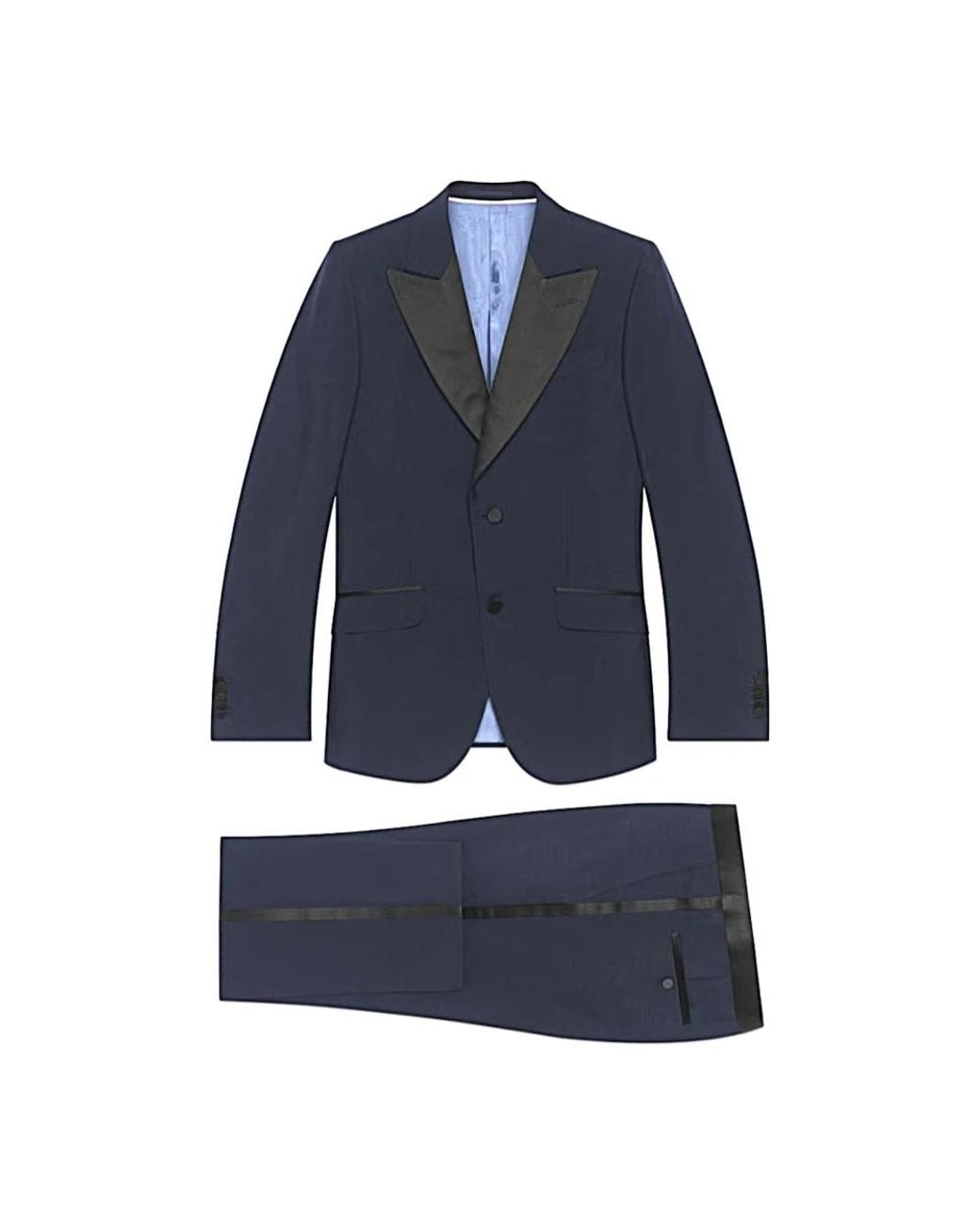 Gucci Blue Single Breasted Suits for men