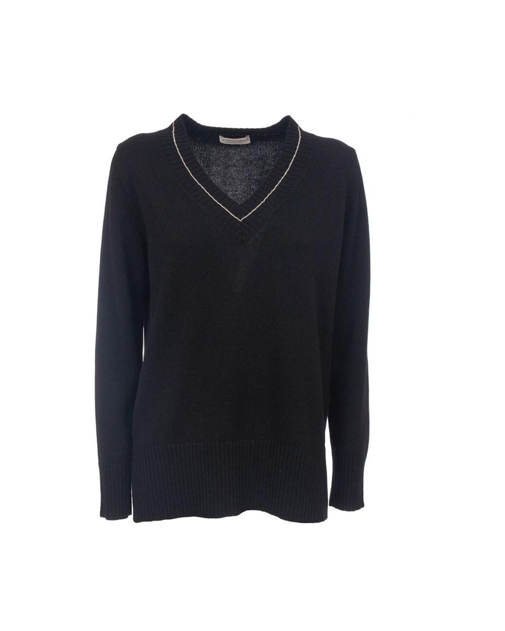 Le Tricot Perugia Blue V-Neck Knitwear