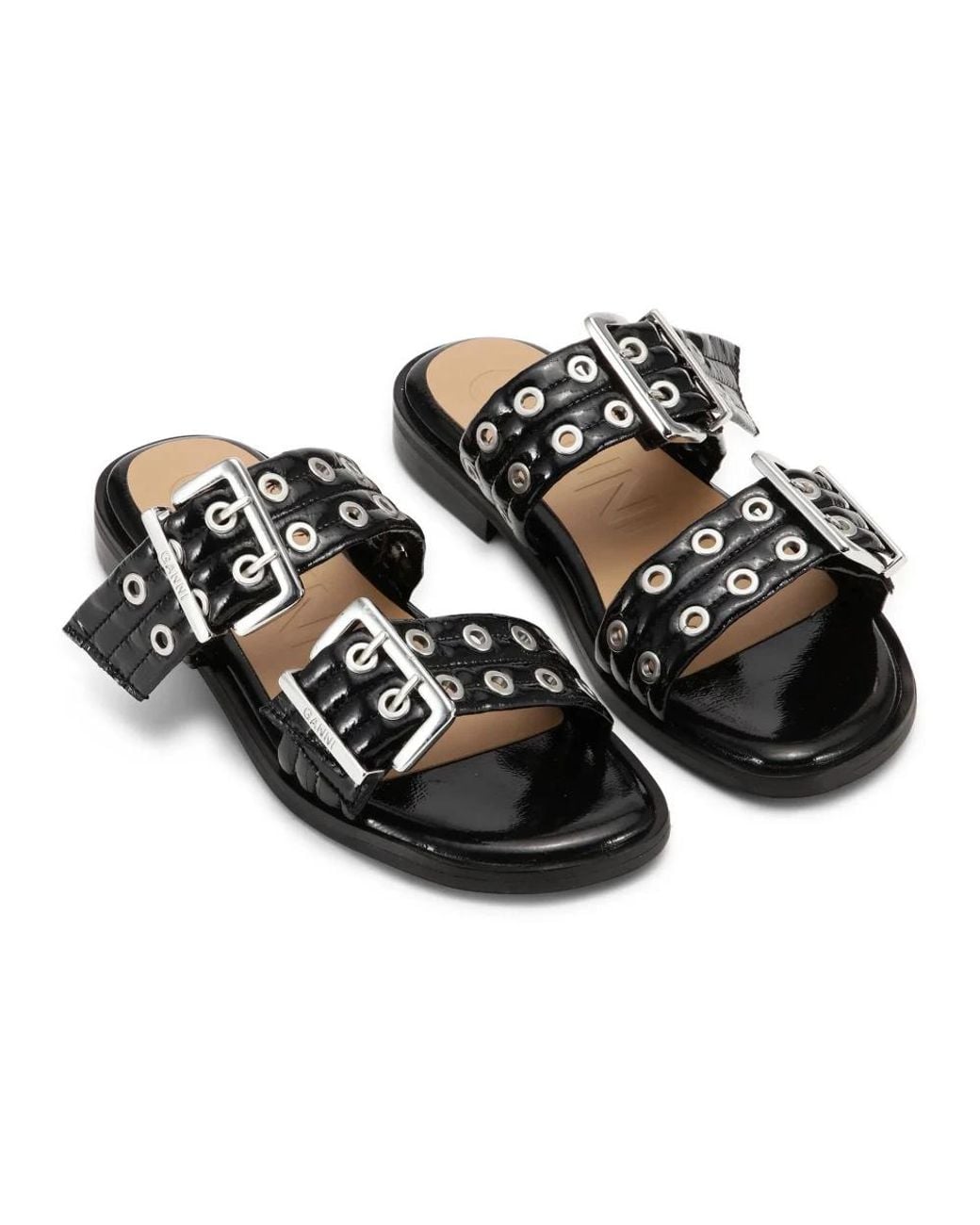 Ganni Black Sliders