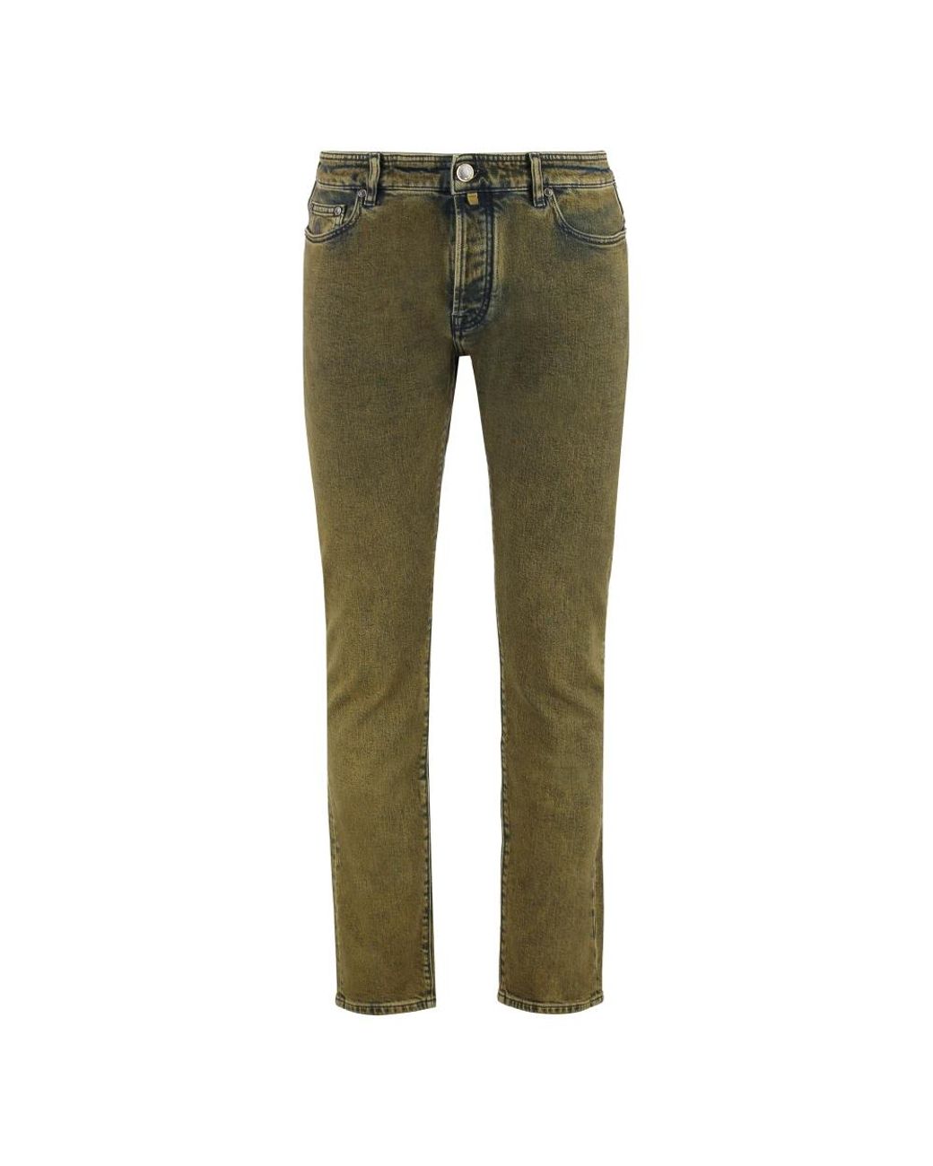 Moorer Green Slim Fit Jeans for men