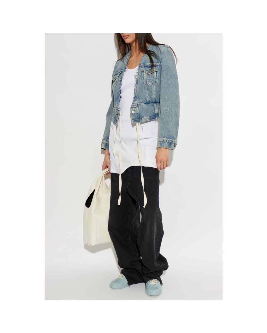 Maison Margiela White Sleeveless Tops