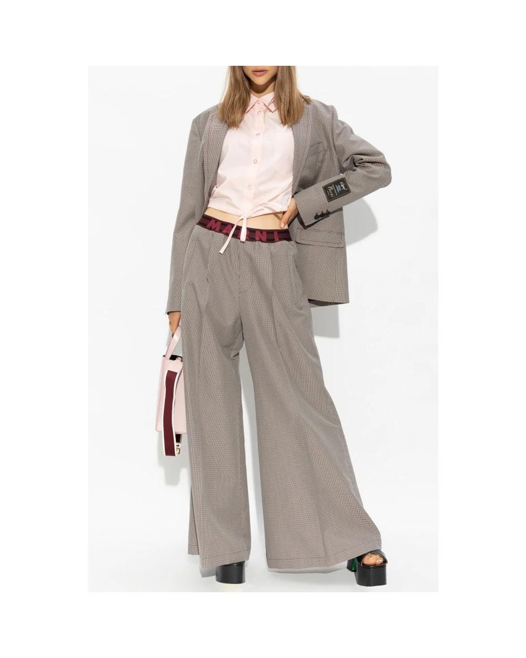 Marni Gray Wide Trousers