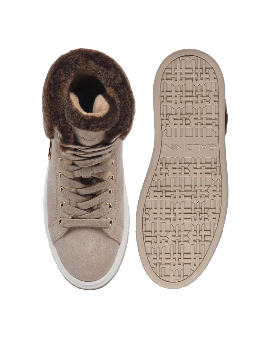 Baldinini Brown Wildleder-Sneaker