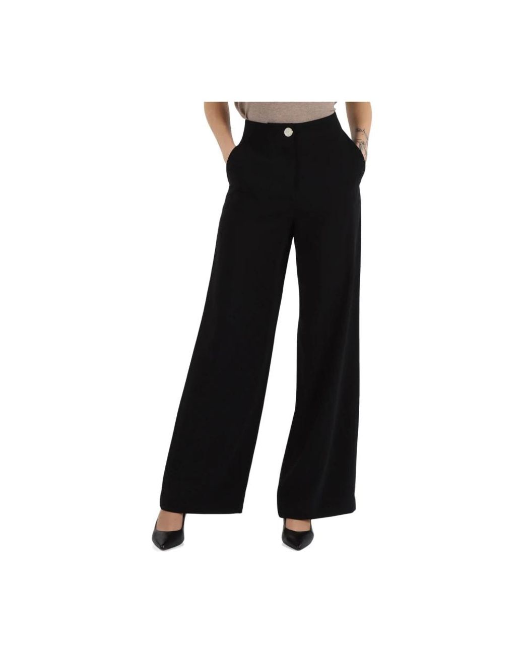 ARMANI EXCHANGE Black Wide Trousers