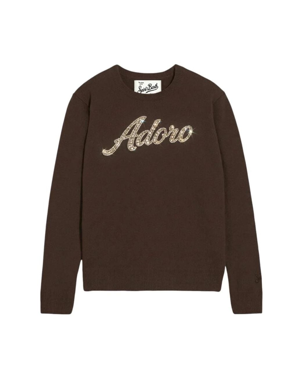 Mc2 Saint Barth Brown Round-Neck Knitwear