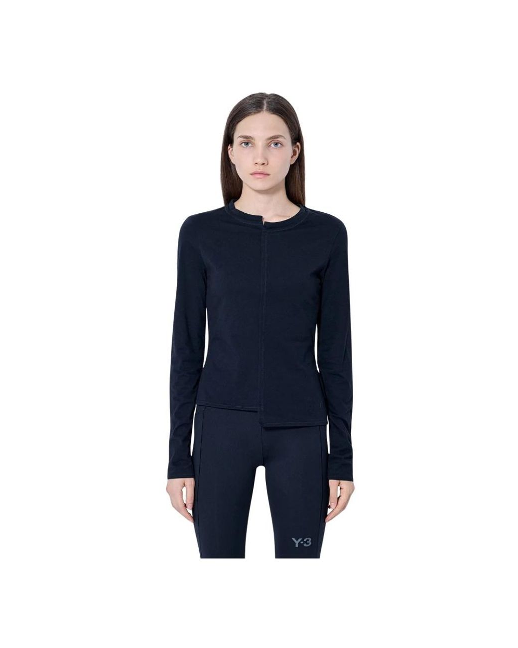 Y-3 Blue Long Sleeve T-Shirts
