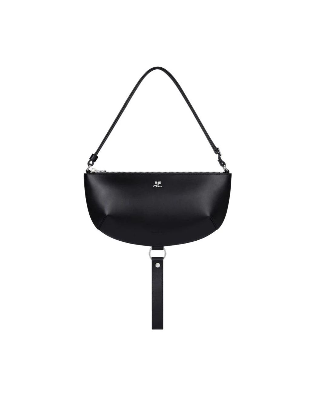 Courreges Black Bag Holy Eclipse Leather