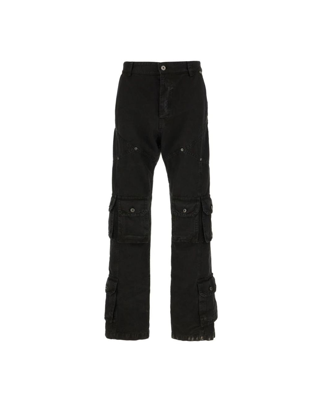 Off-White c/o Virgil Abloh Black Wide Trousers for men