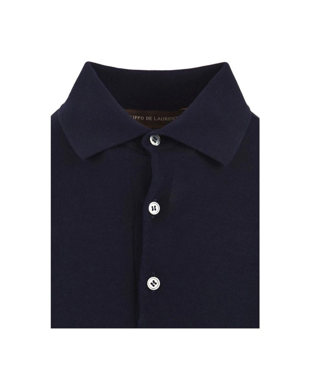 FILIPPO DE LAURENTIIS Blue Polo Shirts for men