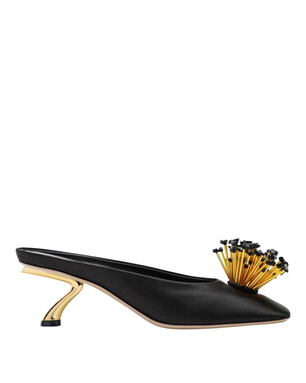Ferragamo Black Heeled Mules