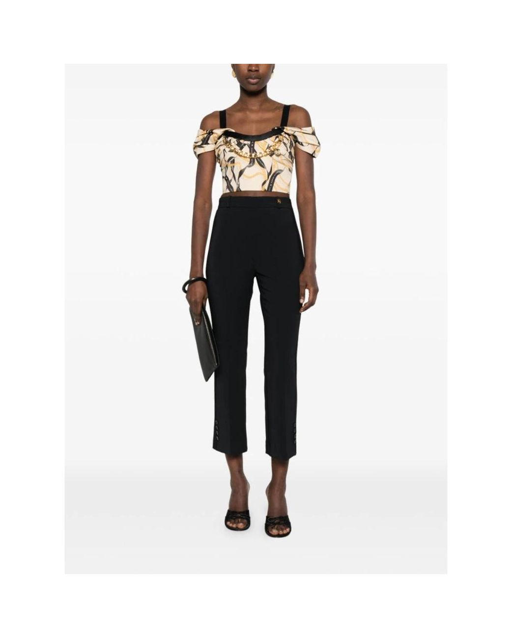 Elisabetta Franchi Metallic Blouses