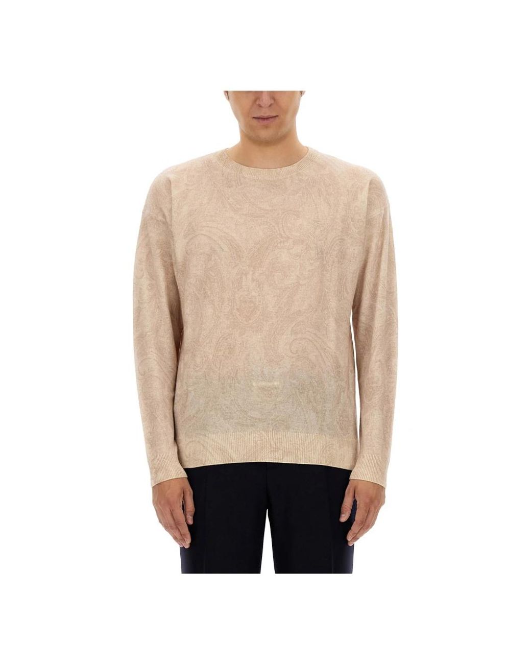 Etro Natural Round-Neck Knitwear for men