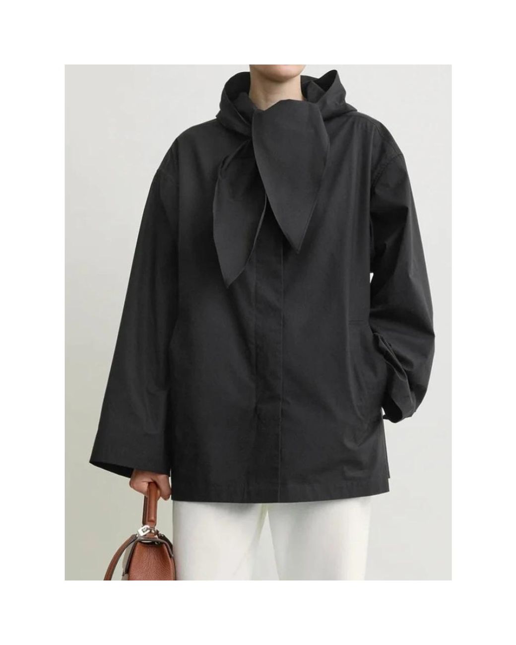Totême Black Technical Scarf Jacket