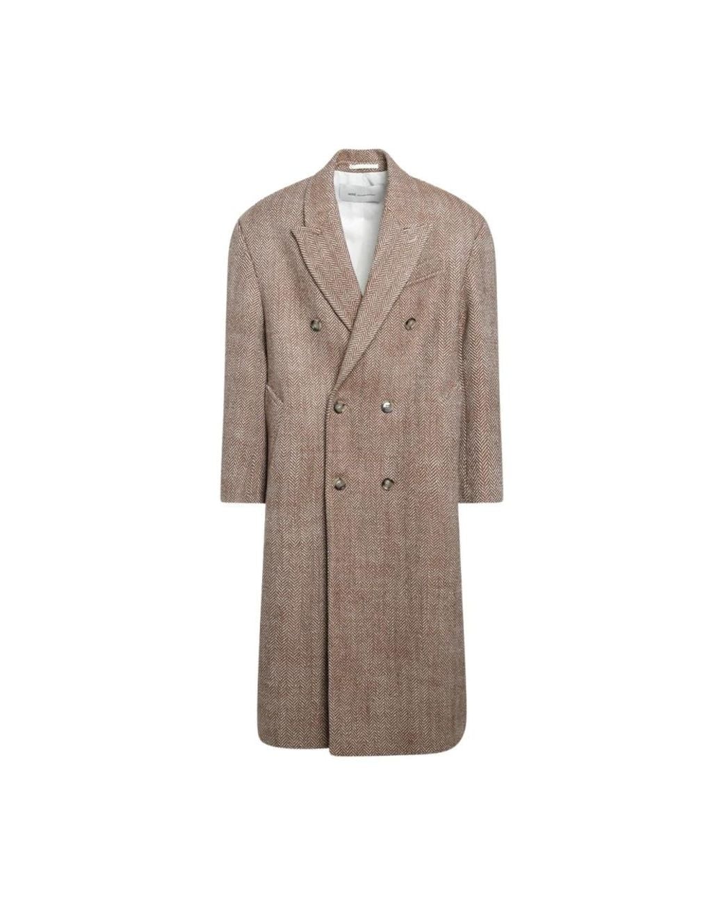 AMI Brown Double-Breasted Coats for men