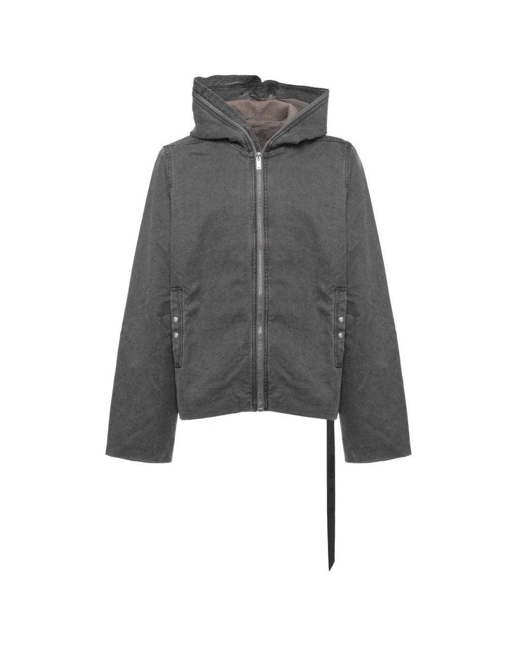 Rick Owens Gimp Zipfront Jacket in het Gray voor heren