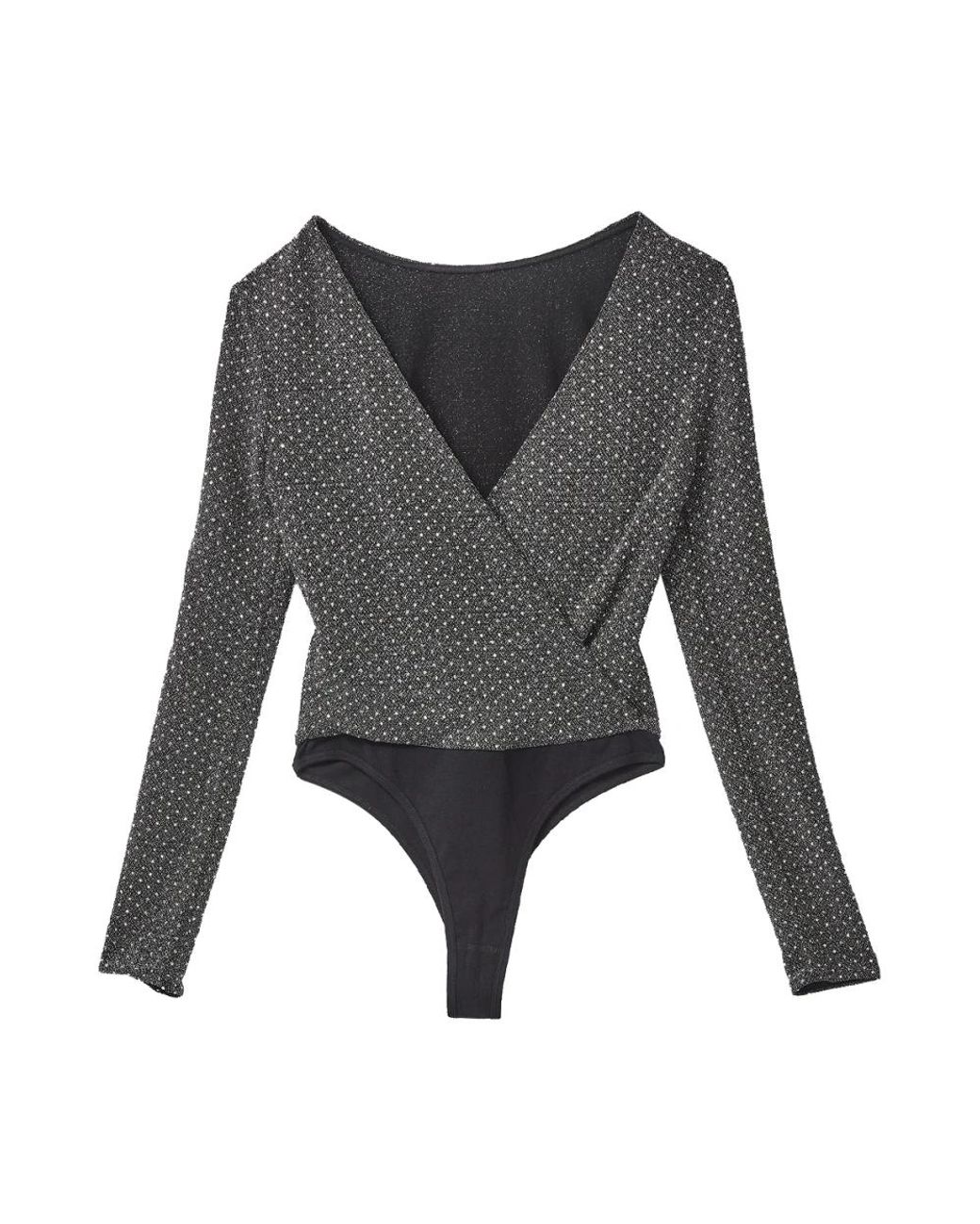 Karl Lagerfeld Tops ,Grijs ,Katoen Jersey Rinesthone Body in het Gray