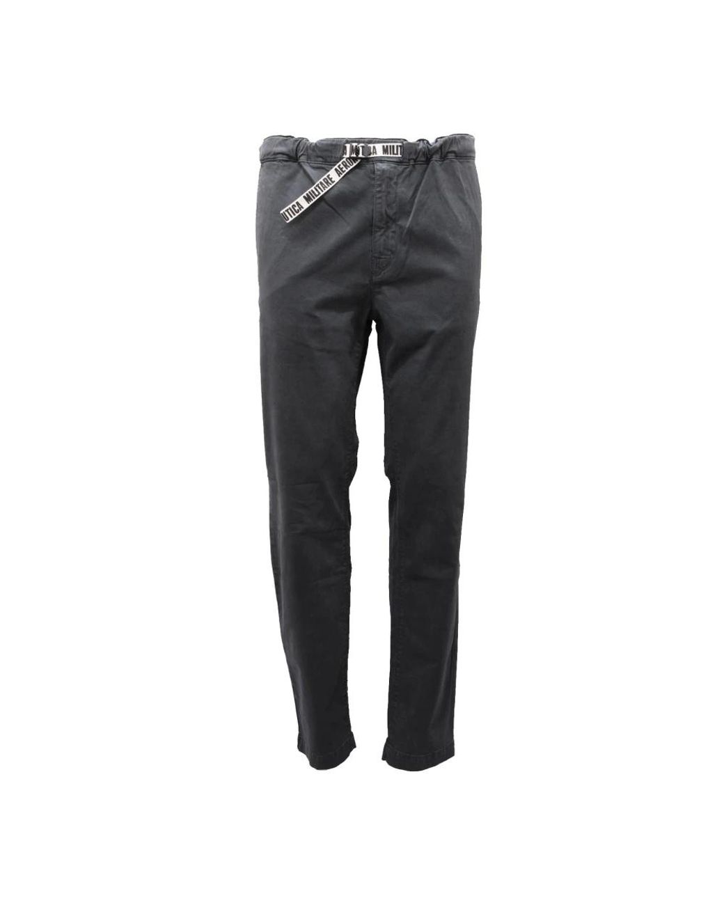 Aeronautica Militare Gray Straight Trousers for men