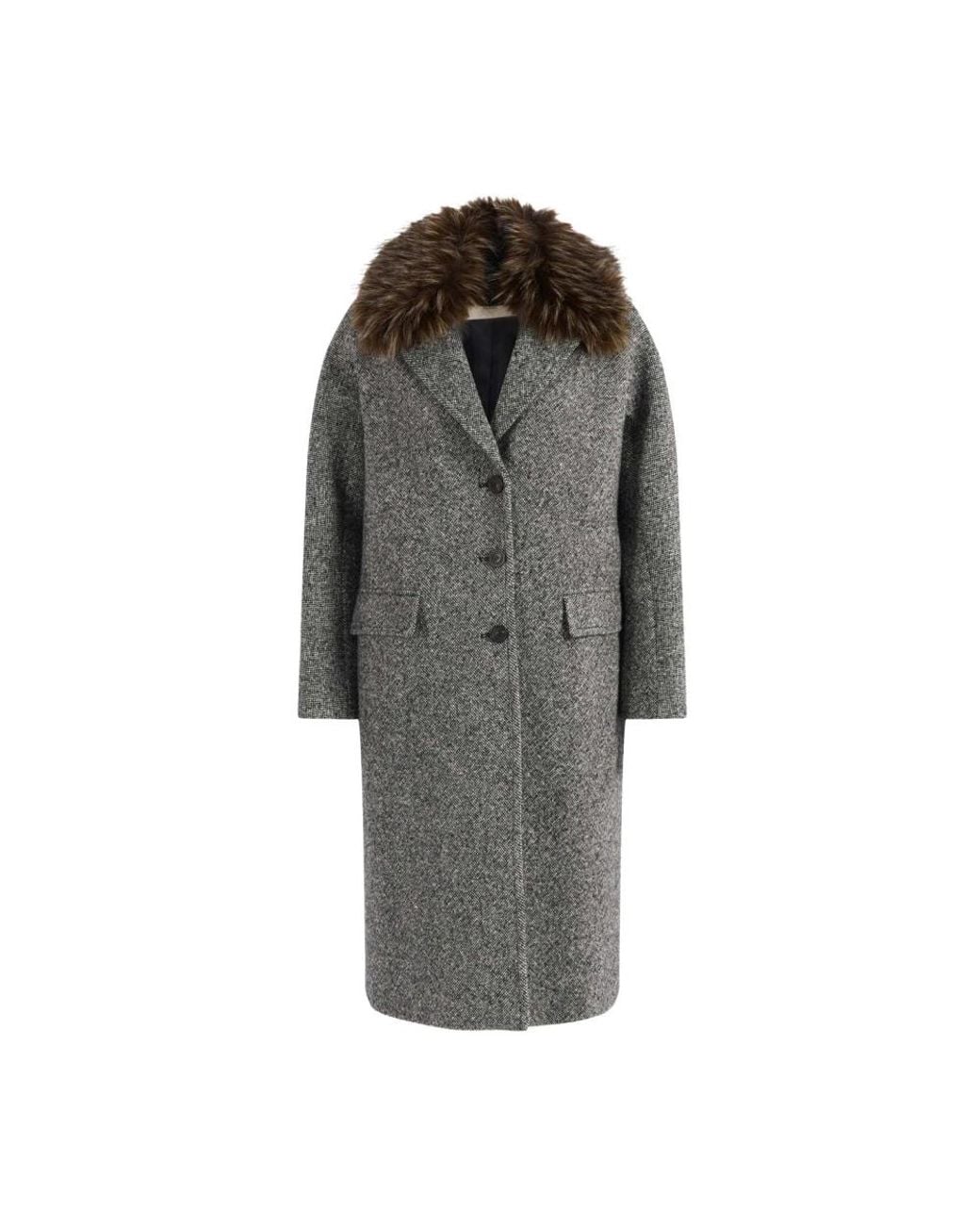 Weekend by Maxmara Gray Single-Breasted Coats