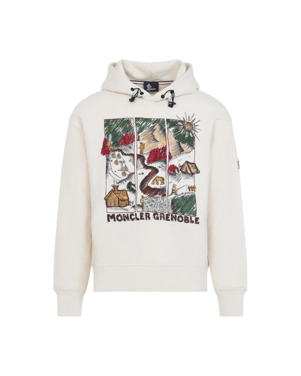 Moncler White Hoodies for men