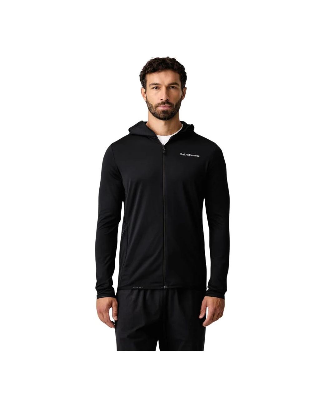 Peak Performance Light Zip Hood in het Black voor heren