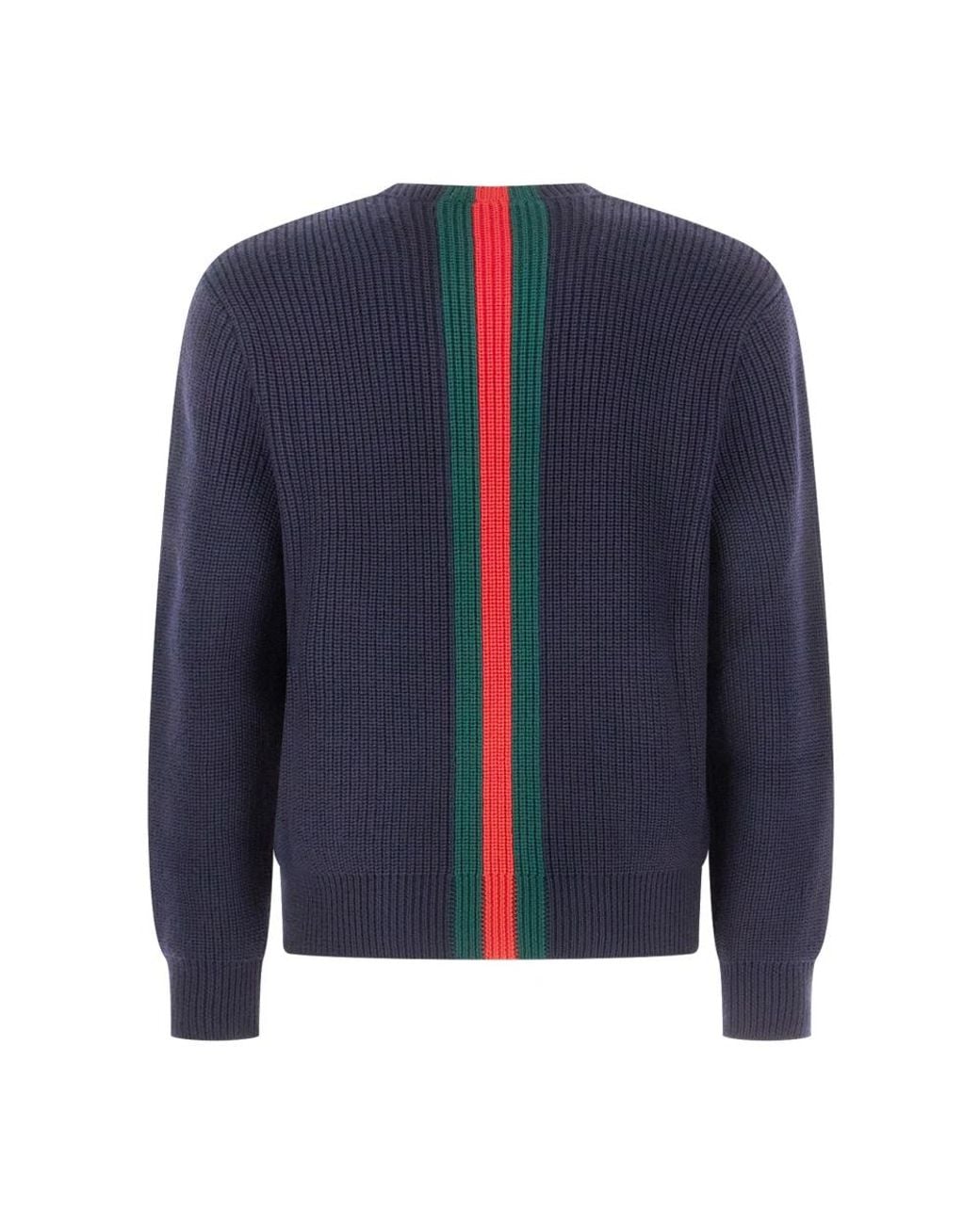 Gucci Blue Round-Neck Knitwear for men