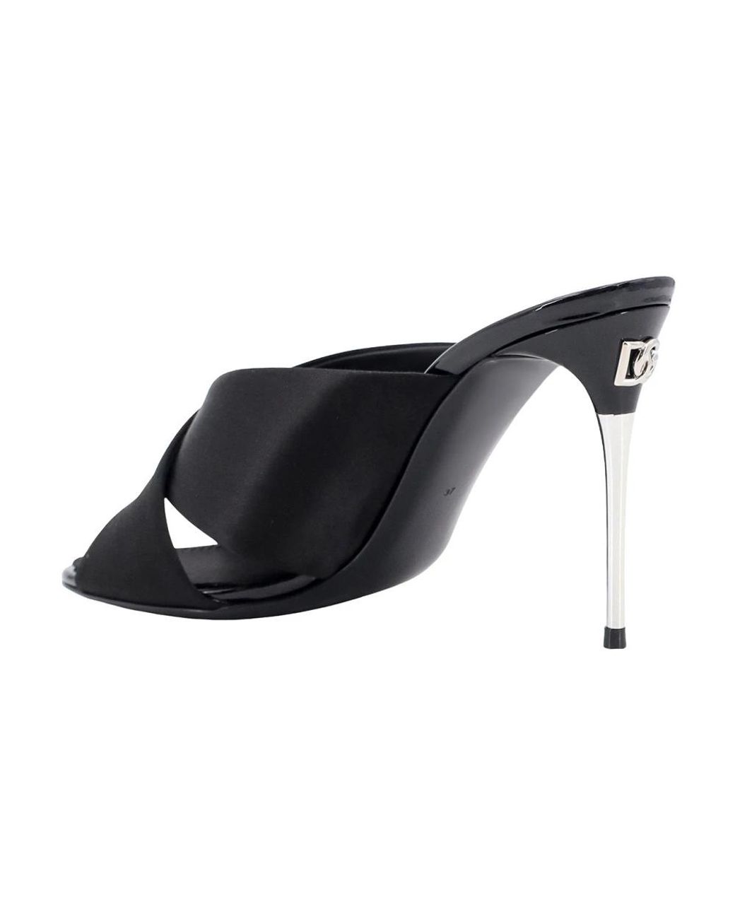 Dolce & Gabbana Black Heeled Mules