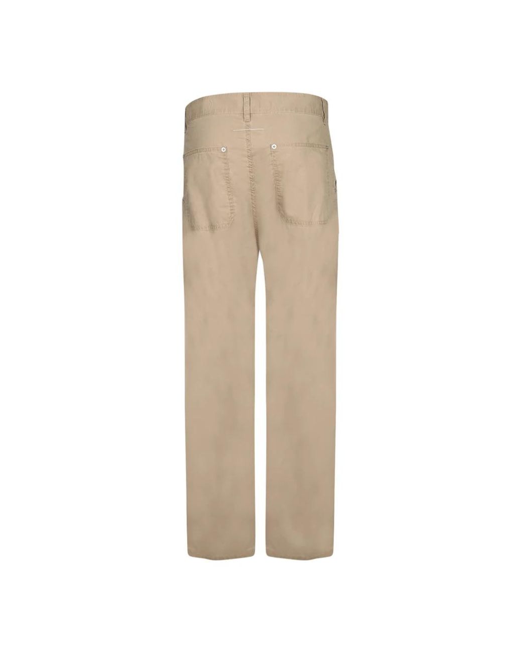 MM6 by Maison Margiela Natural Straight Trousers for men