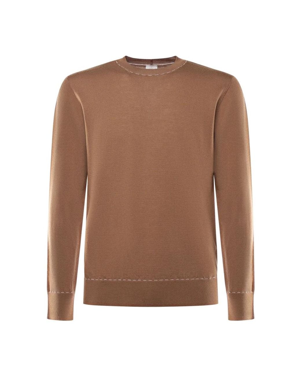 Eleventy Brown Round-Neck Knitwear for men