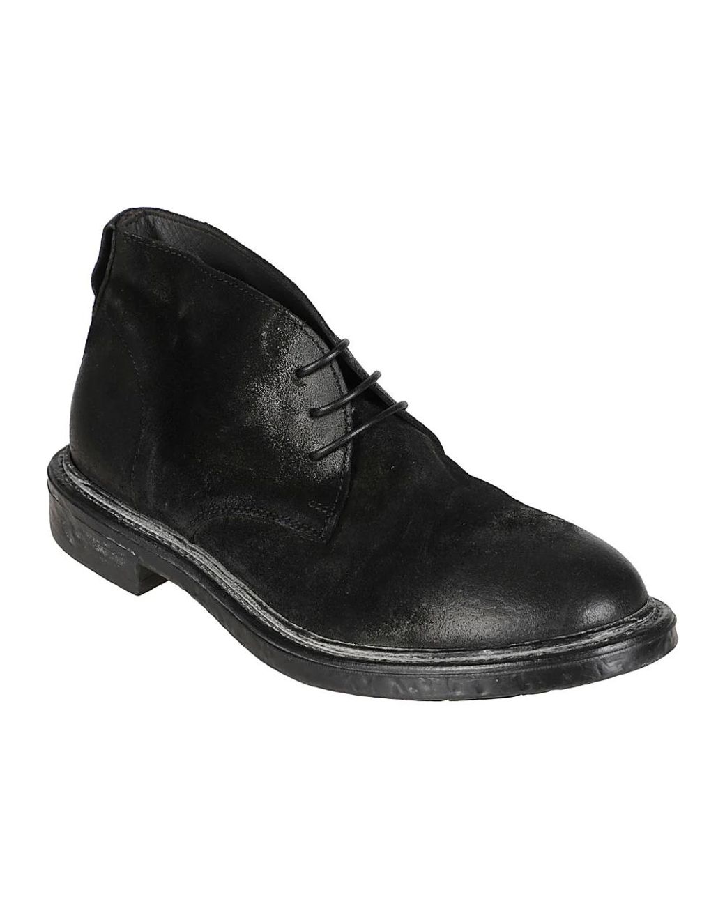 Moma Black Lace-Up Boots for men