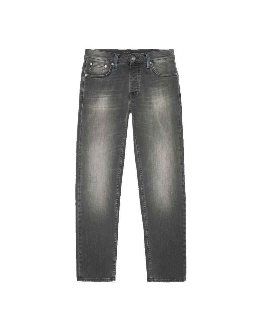 Nudie Jeans Gray Straight Fit Jeans for men