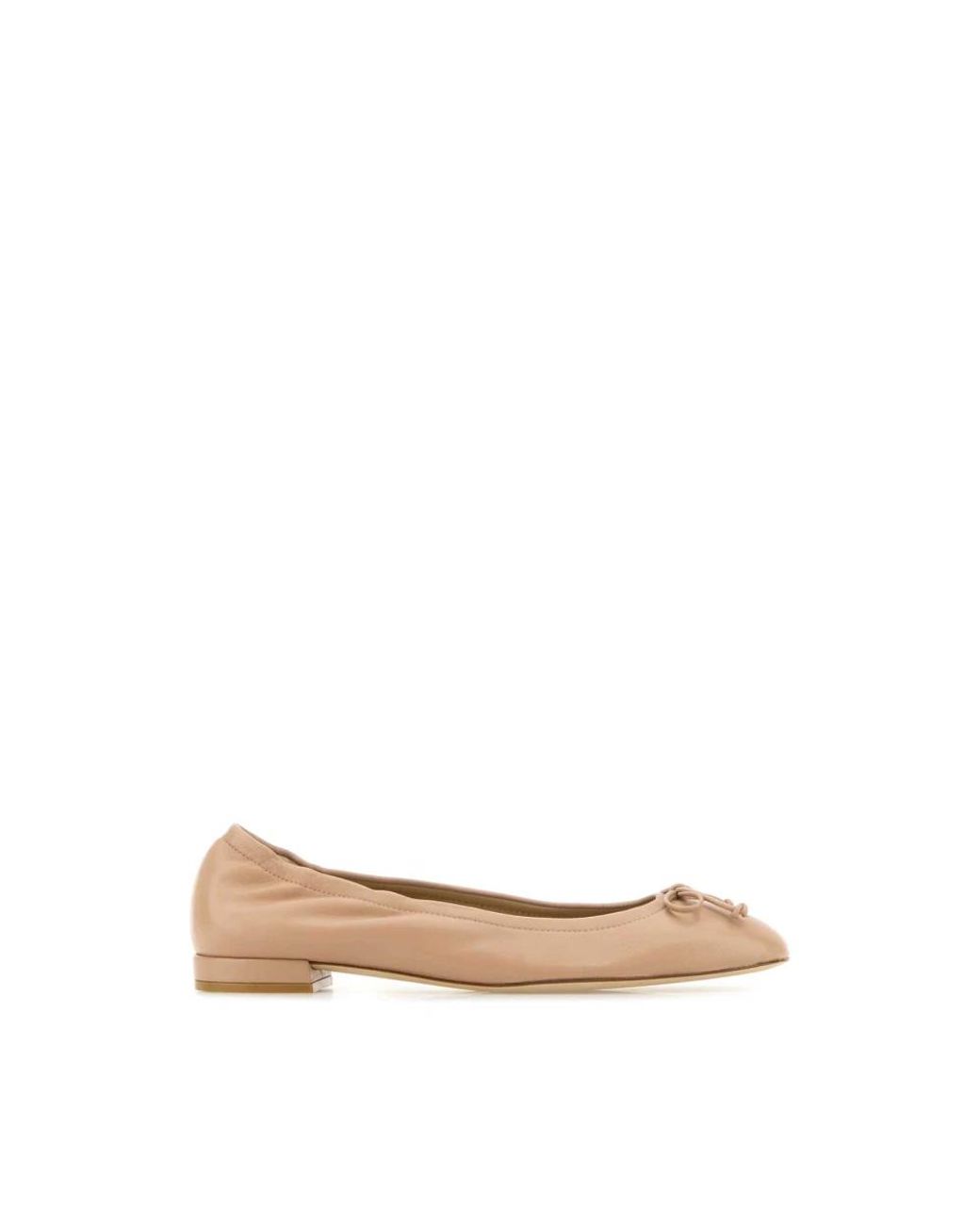 Stuart Weitzman Natural Ballerinas