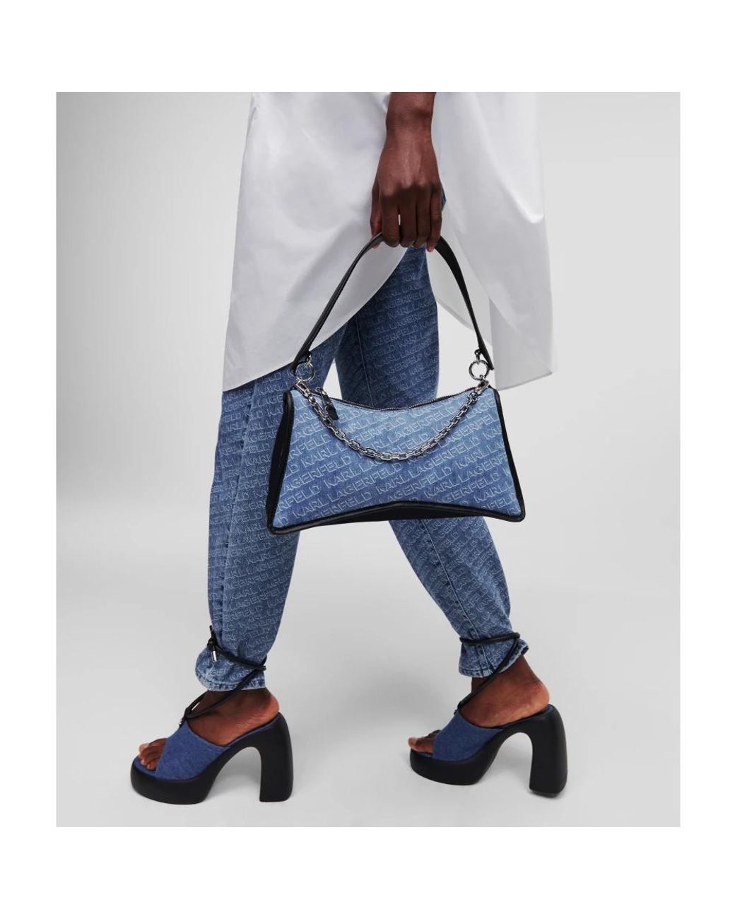 Karl Lagerfeld Blue Shoulder Bags