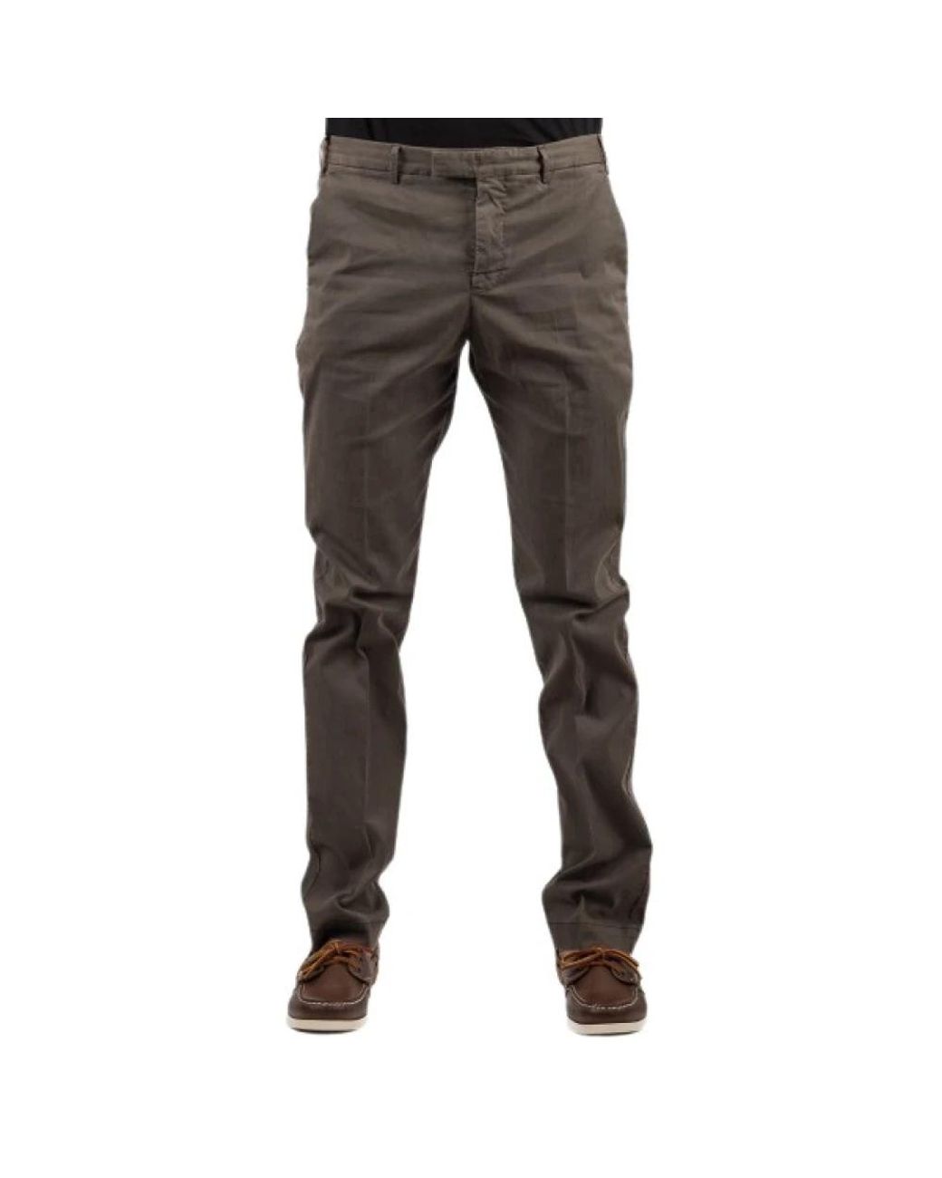 PT Torino Black Slim-Fit Trousers for men