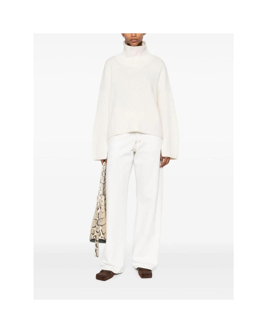 Turtlenecks Soft Goat de color White